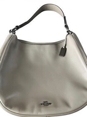 Coach Leather Hobo Bag in Taupe